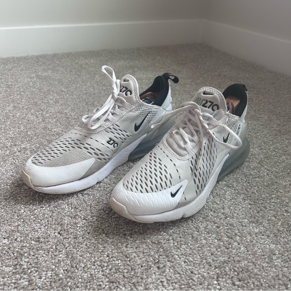 Nike Other - Nike Air Max 270 Men's Size 9 White Black Pure Platinum AH8050-100 Running Shoes